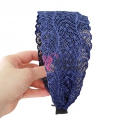 Bentita deosebita pentru par din Dantela lata BTP087VV Albastra